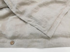 Natural Flax Linen Duvet Cover, Softened European Linen, 1 Inch Hem, Neutral Bedding