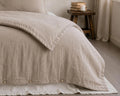 Natural Flax Linen Duvet Cover, Softened European Linen, 1 Inch Hem, Neutral Bedding
