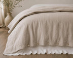 Natural Flax Linen Duvet Cover, Softened European Linen, 1 Inch Hem, Neutral Bedding