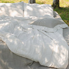 Off-Off-white Linen Duvet Cover: Stone Washed European Bedding
